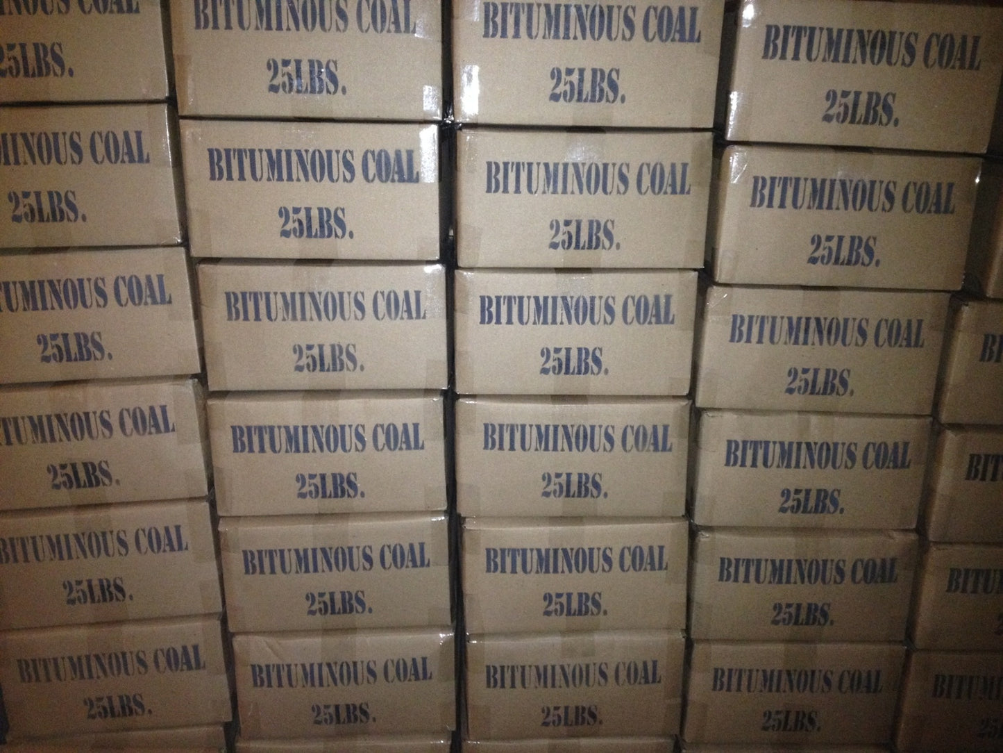 Local Pickup Coal 25lb cases.